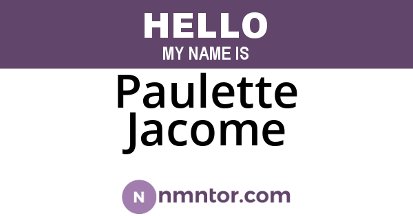 Paulette Jacome