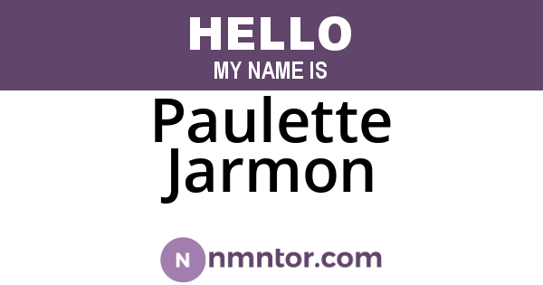 Paulette Jarmon
