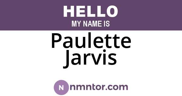 Paulette Jarvis