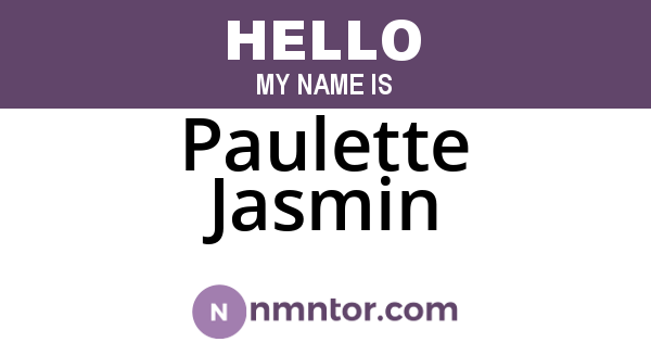 Paulette Jasmin