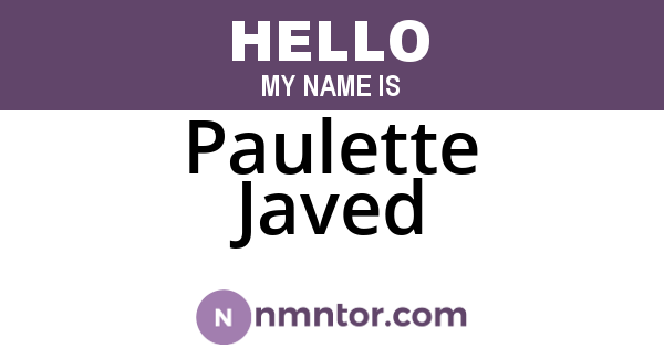 Paulette Javed