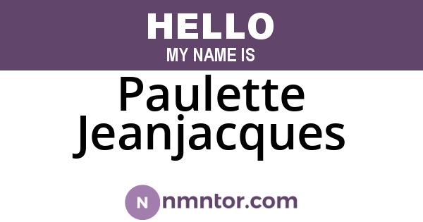 Paulette Jeanjacques