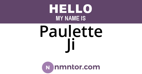Paulette Ji