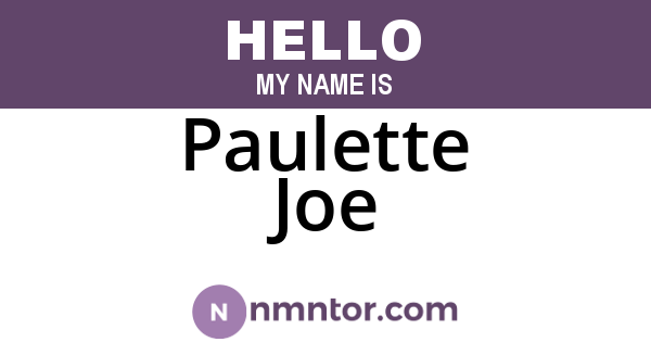 Paulette Joe
