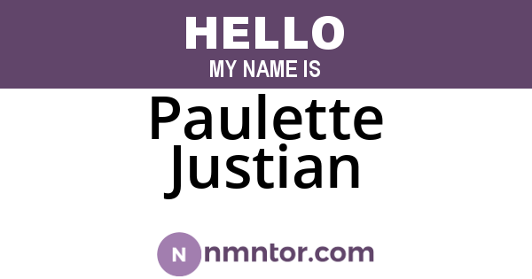 Paulette Justian