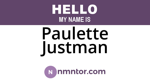 Paulette Justman