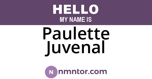 Paulette Juvenal