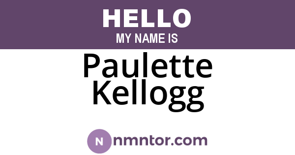 Paulette Kellogg