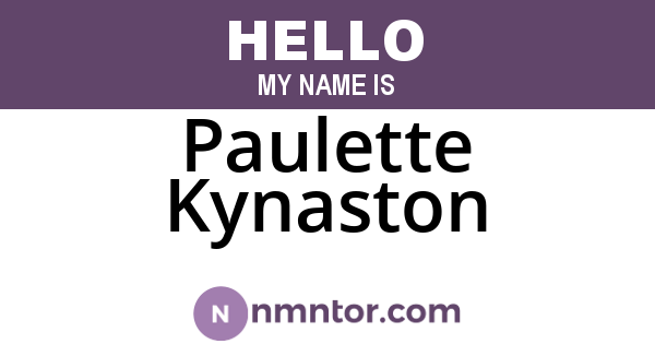 Paulette Kynaston