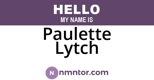 Paulette Lytch