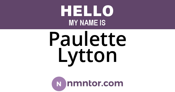 Paulette Lytton