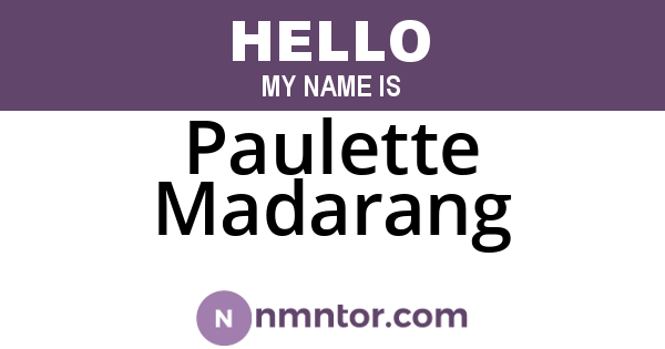 Paulette Madarang