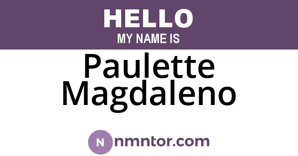 Paulette Magdaleno