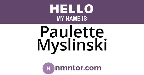 Paulette Myslinski