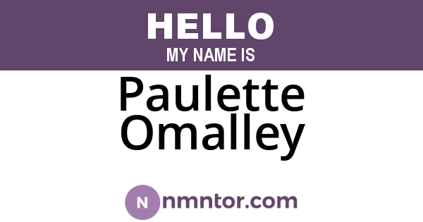 Paulette Omalley