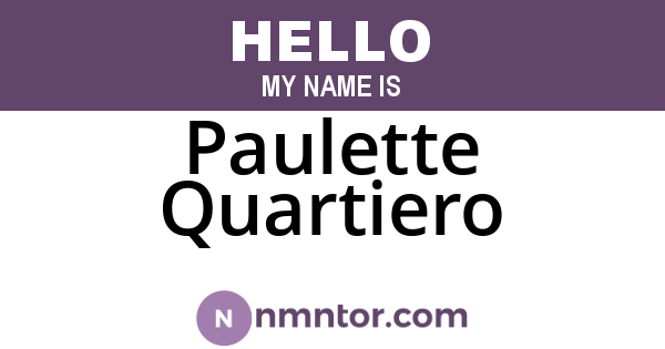 Paulette Quartiero