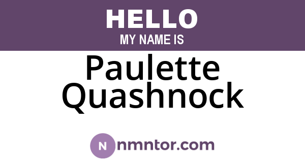 Paulette Quashnock