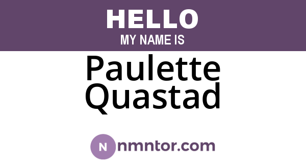 Paulette Quastad