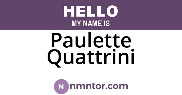 Paulette Quattrini