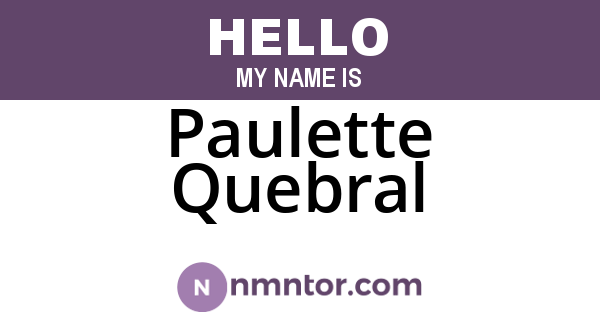 Paulette Quebral