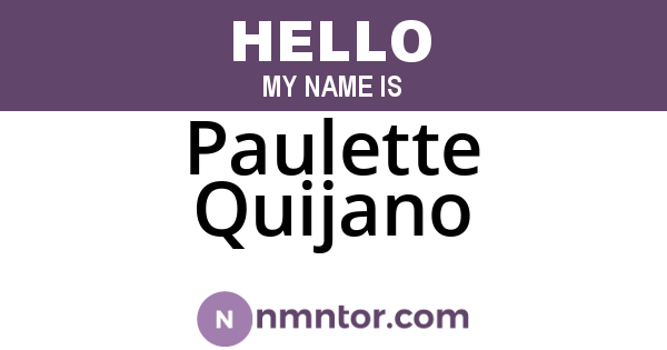 Paulette Quijano