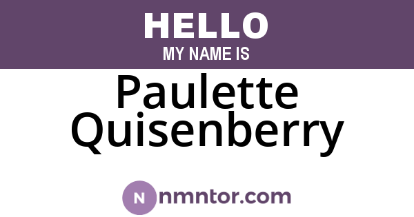 Paulette Quisenberry