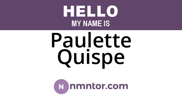 Paulette Quispe