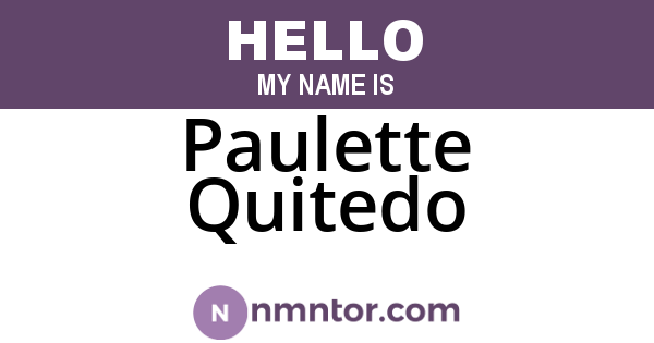 Paulette Quitedo