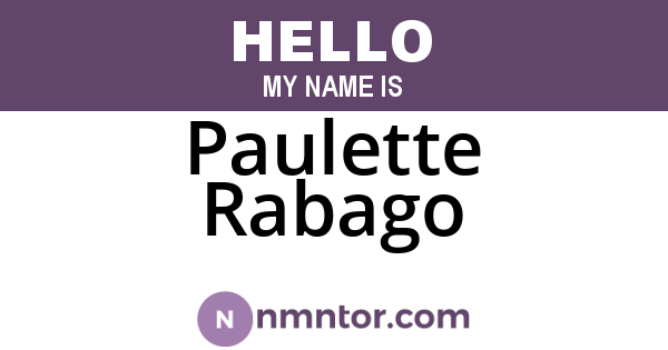 Paulette Rabago