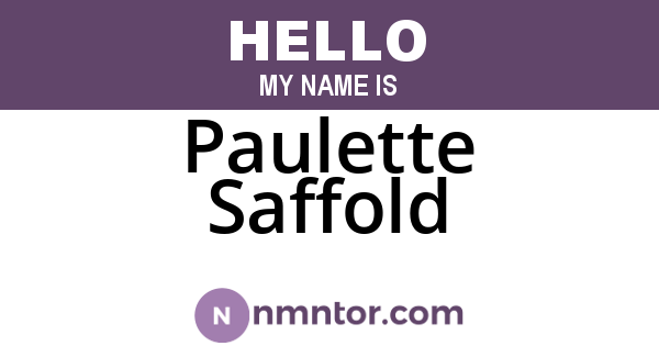 Paulette Saffold