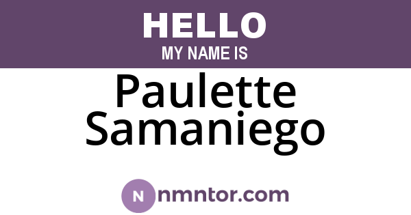 Paulette Samaniego