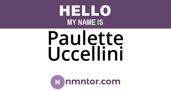 Paulette Uccellini