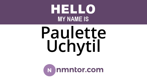 Paulette Uchytil