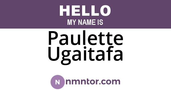 Paulette Ugaitafa