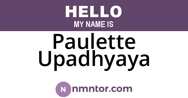 Paulette Upadhyaya