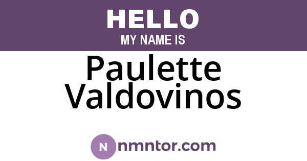 Paulette Valdovinos
