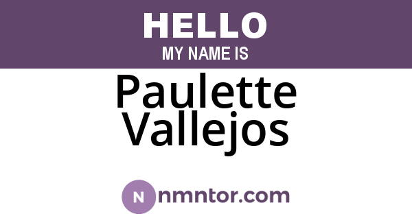 Paulette Vallejos