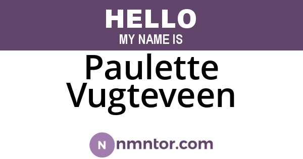 Paulette Vugteveen