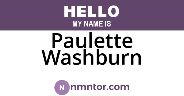Paulette Washburn