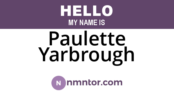 Paulette Yarbrough