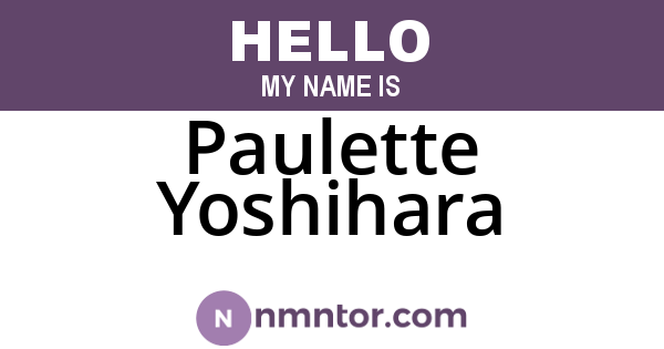 Paulette Yoshihara