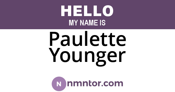 Paulette Younger