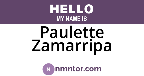 Paulette Zamarripa