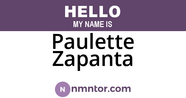 Paulette Zapanta