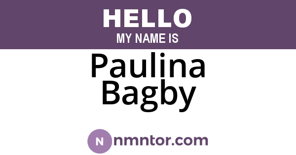 Paulina Bagby