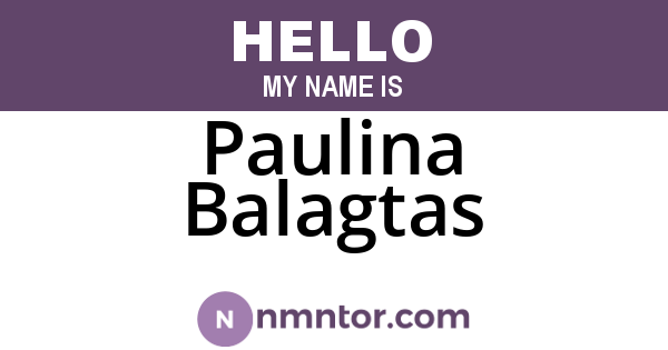 Paulina Balagtas