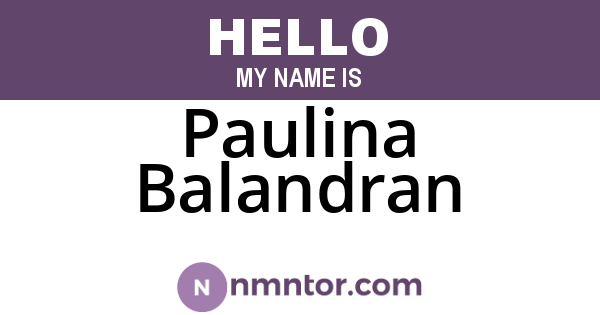 Paulina Balandran