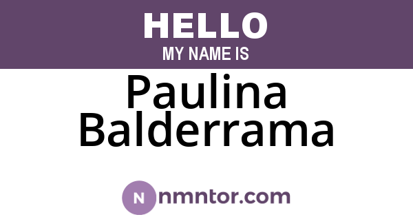 Paulina Balderrama