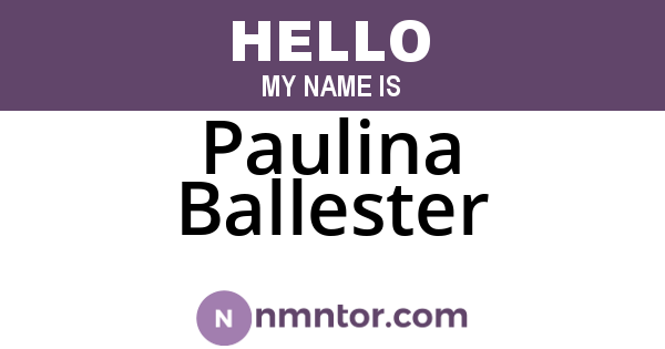 Paulina Ballester