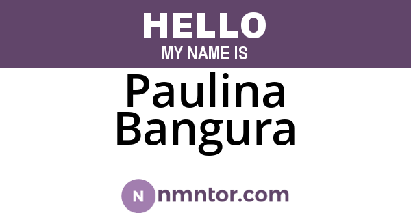 Paulina Bangura